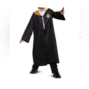 HARRY POTTER HOGWARTS HOODED ROBE WITH GRYFFINDOR TIE AND GLASSES Kids Fits Most